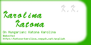 karolina katona business card